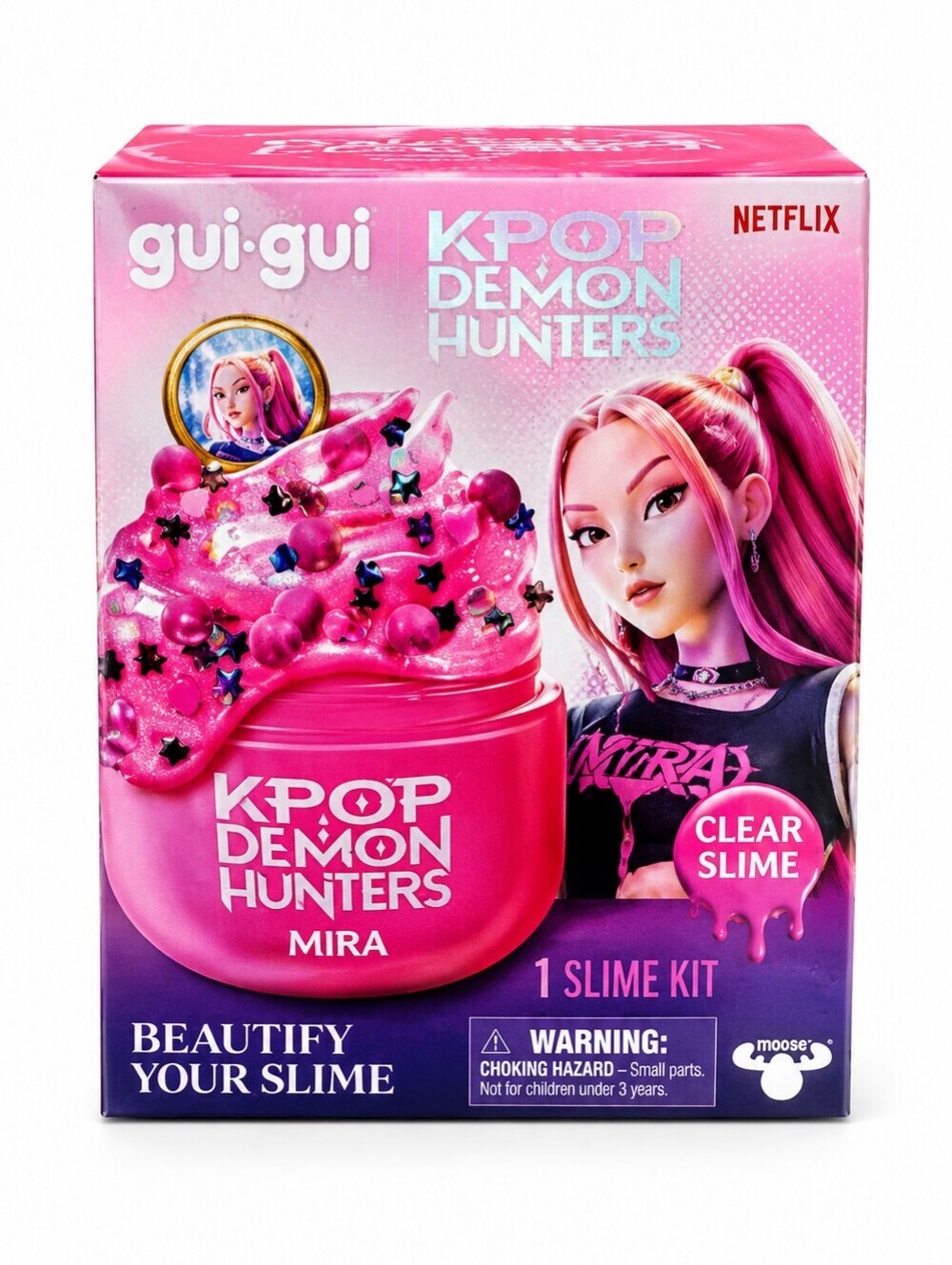 Gui Gui KPop Demon Hunters Mira Clear Slime Kit Moose Toys NEW Sealed